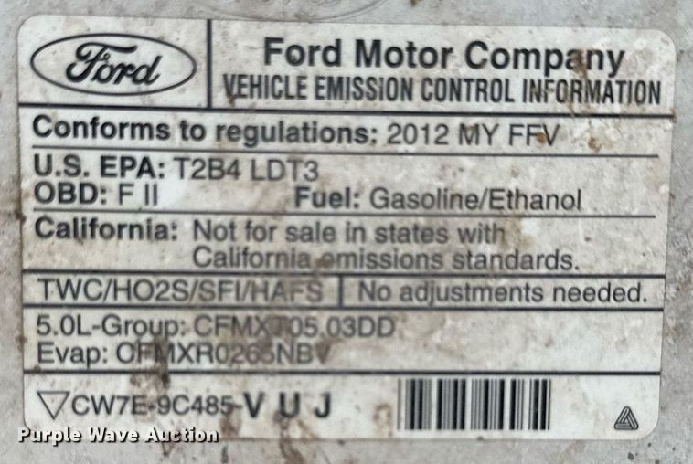 image for item NP9779 2012 Ford F150  SuperCab pickup truck