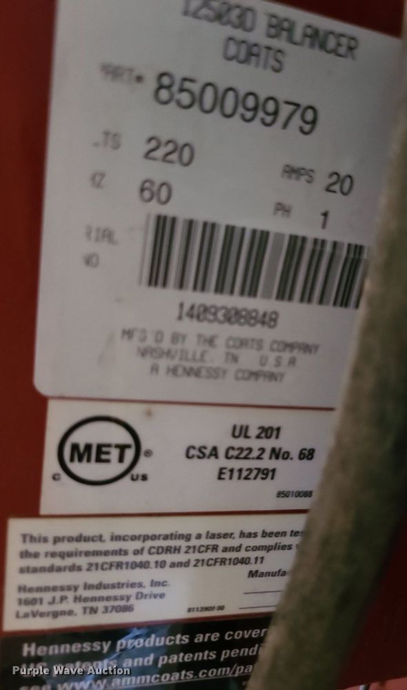 image for item NX9560 Coats 1250  tire balancer