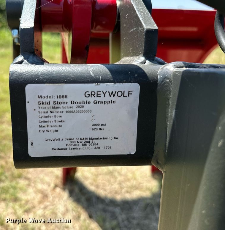 image for item OC9064 2020 Greywolf 1066  skid steer grapple bucket