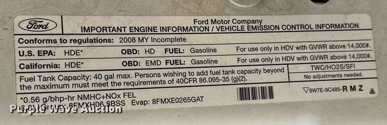 image for item OC9069 2008 Ford F450 Super Duty  SuperCab flatbed truck