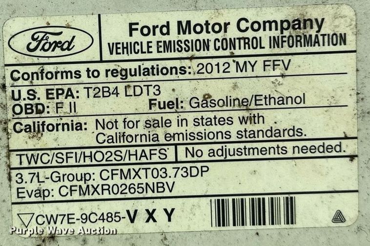 image for item OC9079 2012 Ford F150  SuperCab pickup truck