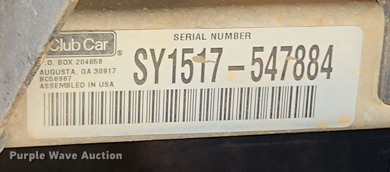 image for item OK9598 Club Car XRT1550  utility vehicle