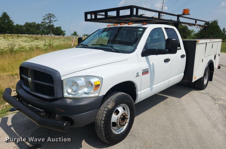 image for item OK9599 2010 Dodge Ram 3500  Quad Cab utility bed pickup truck