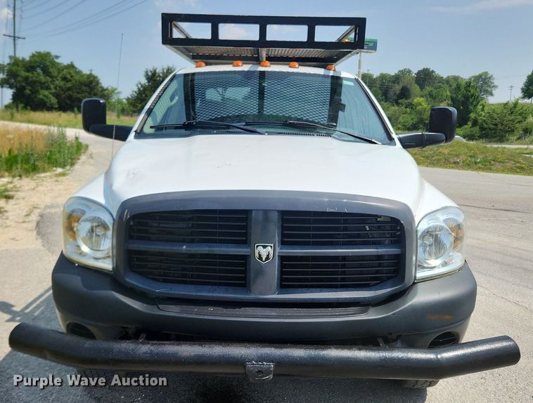 image for item OK9599 2010 Dodge Ram 3500  Quad Cab utility bed pickup truck