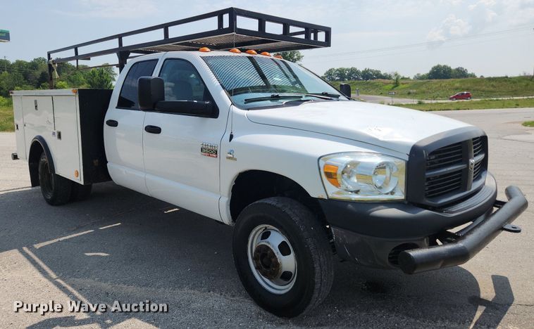 image for item OK9599 2010 Dodge Ram 3500  Quad Cab utility bed pickup truck