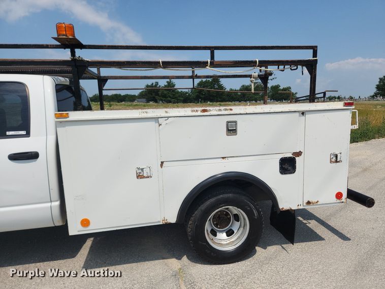 image for item OK9599 2010 Dodge Ram 3500  Quad Cab utility bed pickup truck