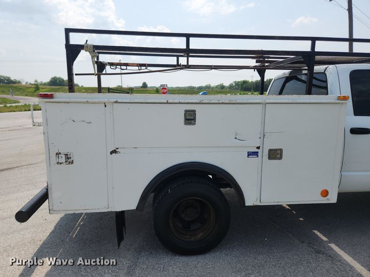 image for item OK9599 2010 Dodge Ram 3500  Quad Cab utility bed pickup truck