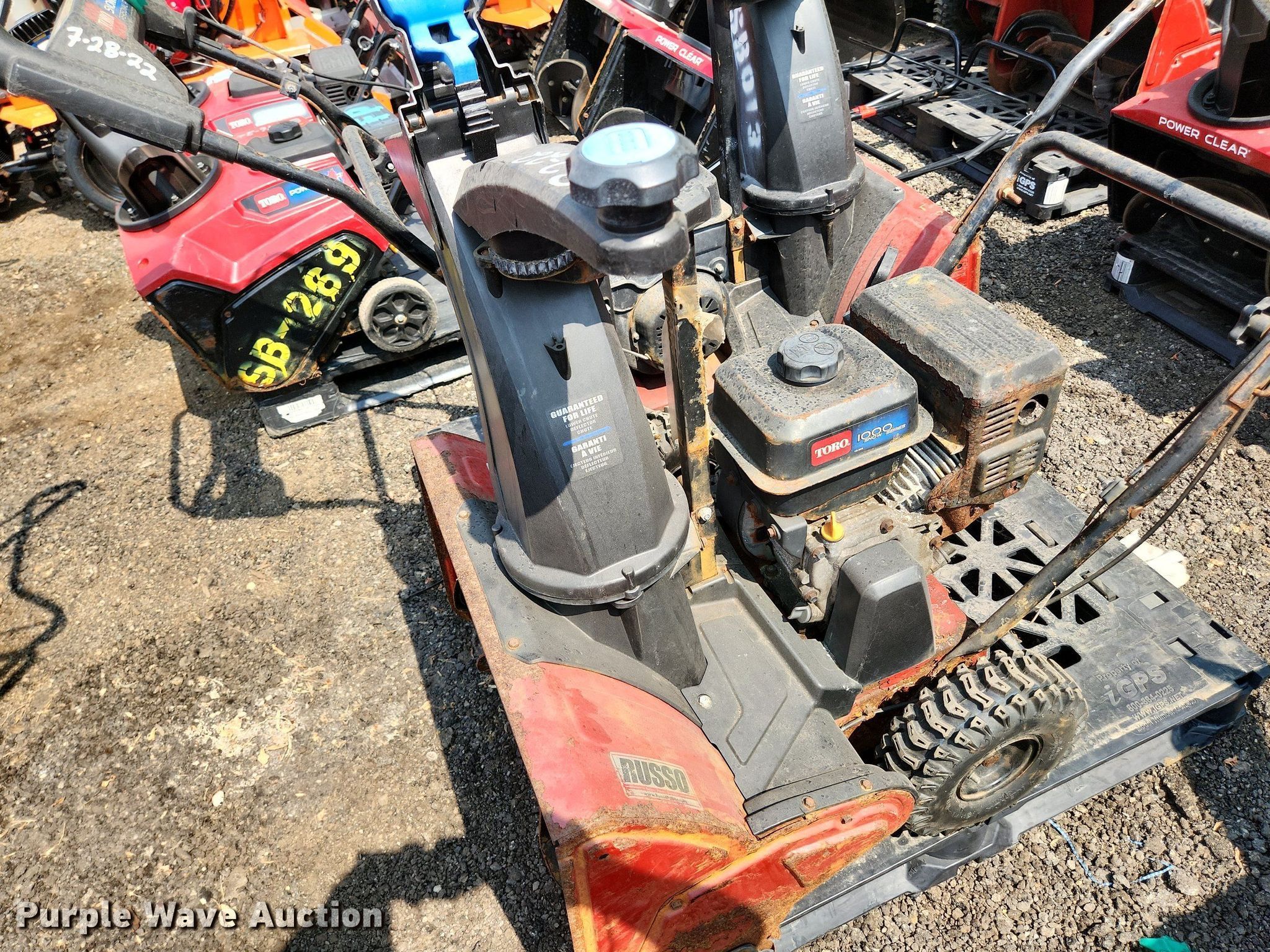 (2) Toro Snowmaster 724 ZXR snow blowers in Elgin, IL Item DS8971