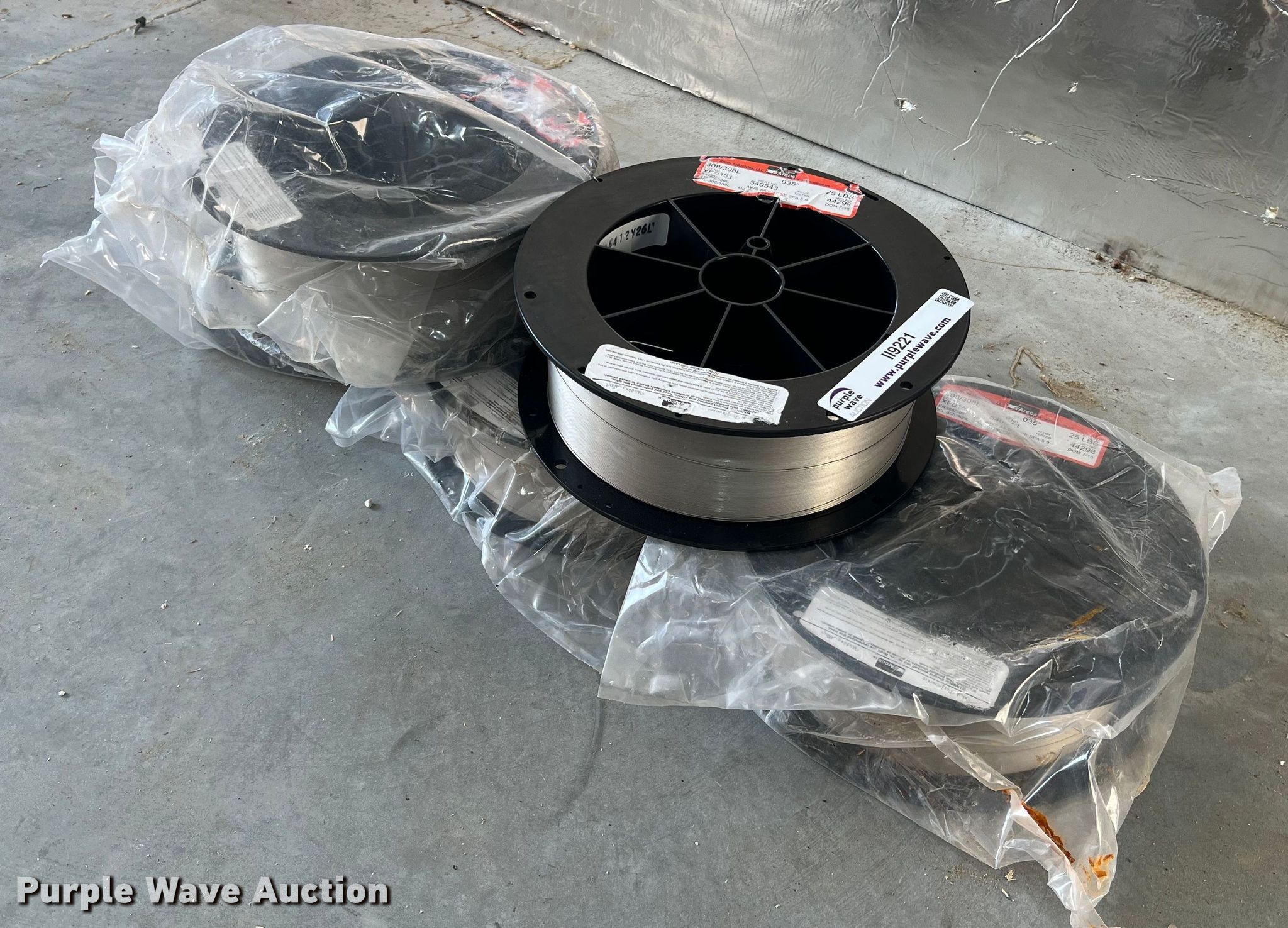 (5) spools of Arcos welding wire in New Bloomfield, MO Item II9221