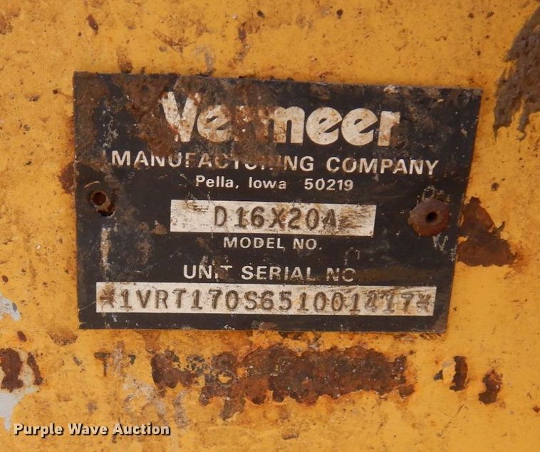 image for item AF9656 2005 Vermeer D16X20A  directional boring unit