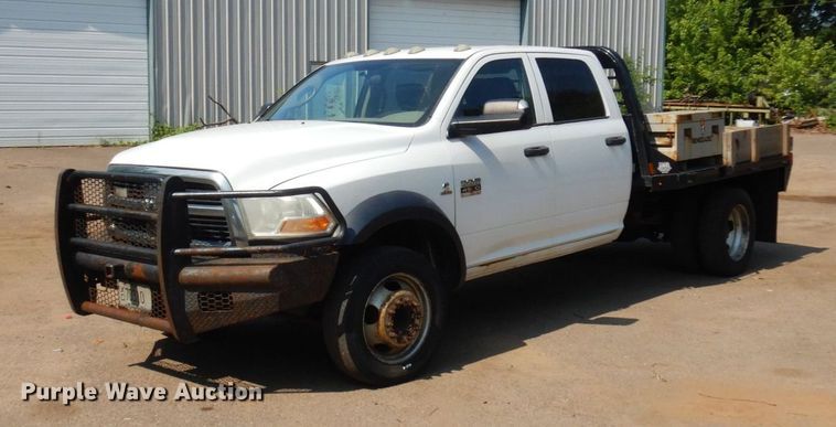 image for item AF9657 2012 Dodge Ram 4500HD  Crew Cab flatbed truck