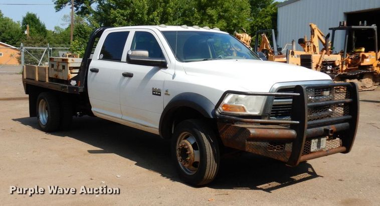 image for item AF9657 2012 Dodge Ram 4500HD  Crew Cab flatbed truck