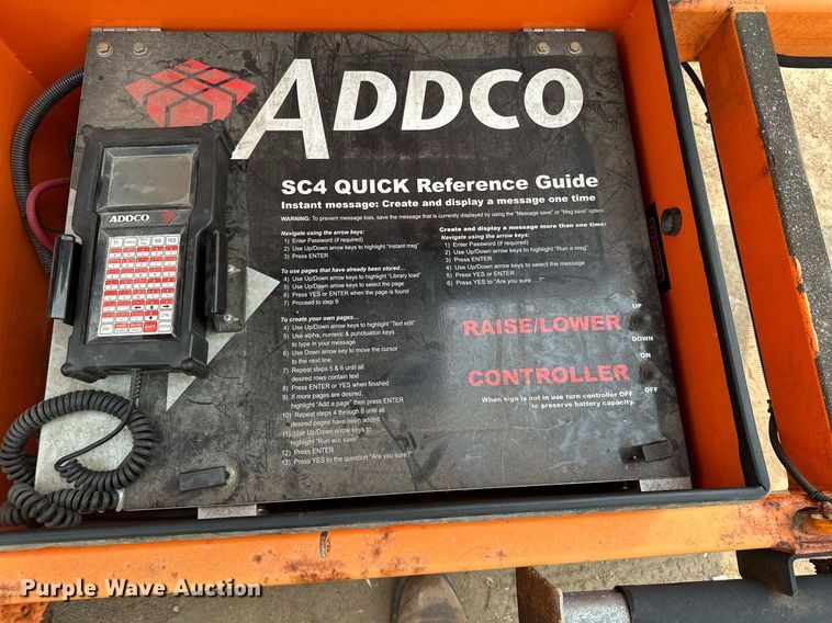 image for item AF9662 2008 Addco DH1000ALS  message board trailer