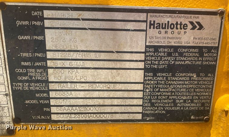 image for item DI7828 2017 Haulotte 5533A  boom lift