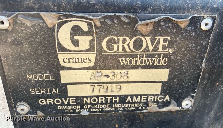 image for item DI7834 Grove AP-308  crane