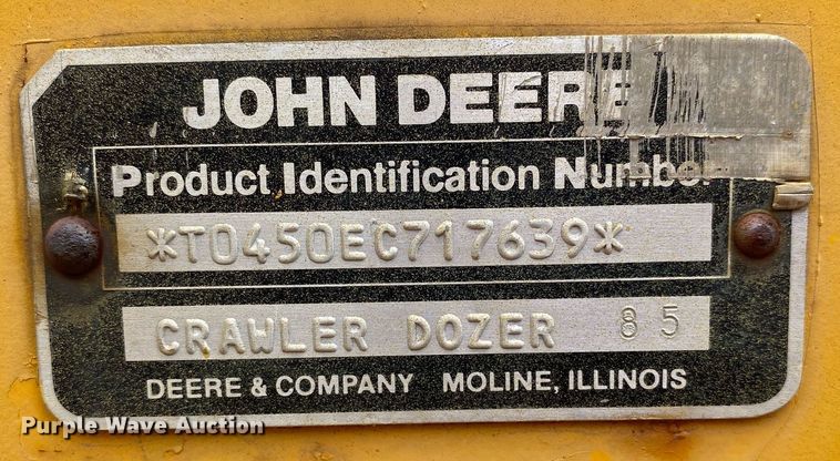 image for item DI7835 1985 John Deere 450E  dozer