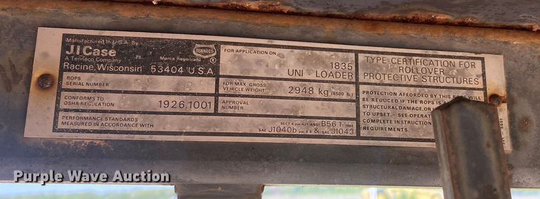 image for item DI7837 1981 Case 1835  skid steer loader