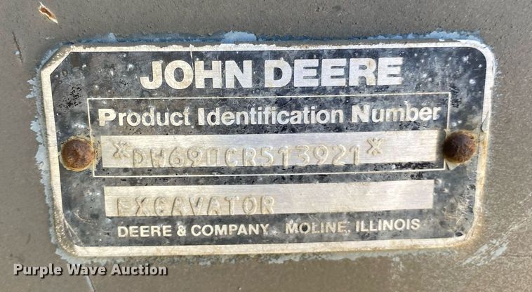 image for item DI7838 1987 John Deere 690CR  wheeled excavator