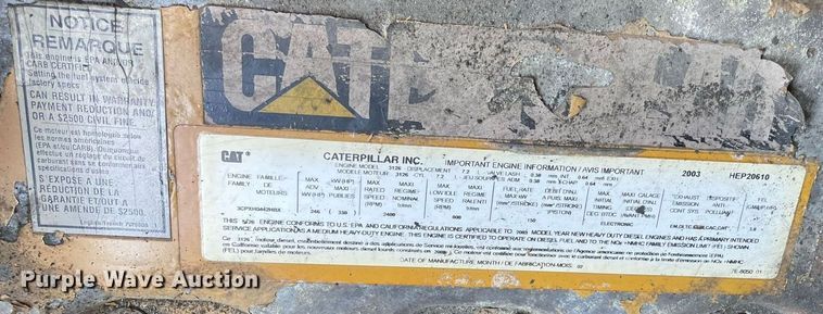 image for item DL3800 2003 Sterling L7500  vacuum truck