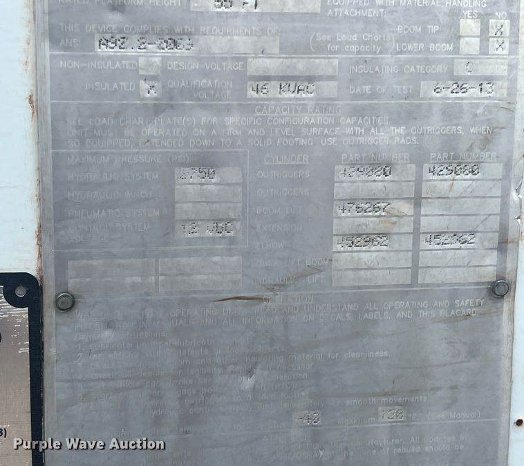 image for item DN3040 2013 Ford F750 Super Duty  forestry bucket truck