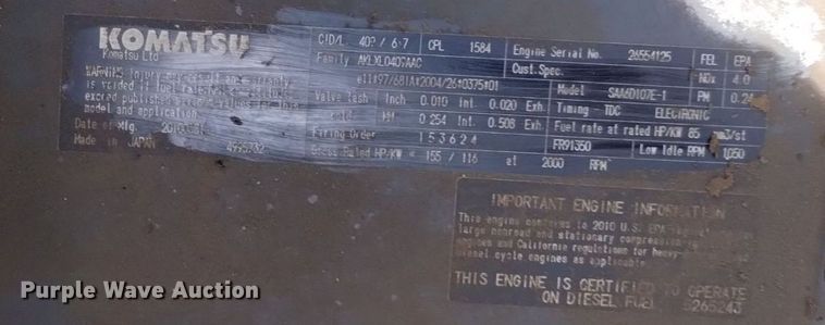 image for item DN6496 2010 Komatsu PC228USLC-8  excavator