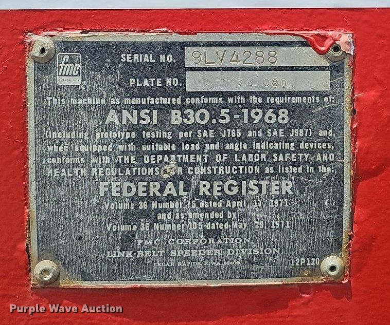 image for item DO2765 FMC Link Belt LS-118  crane