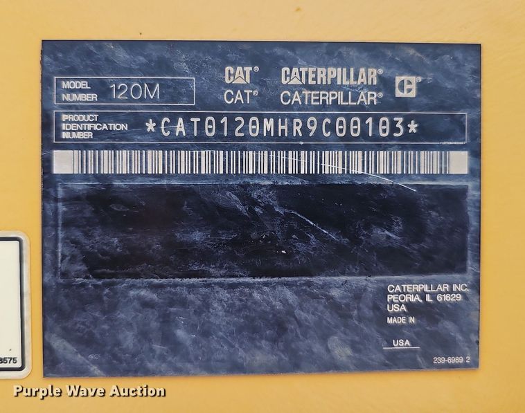 image for item DO2791 2011 Caterpillar 120M AWD  motor grader
