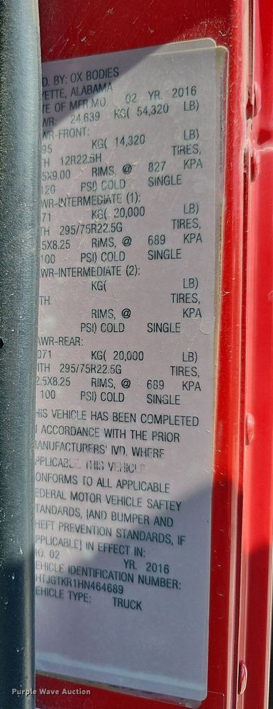 image for item DO2792 2017 Caterpillar CT660  dump truck