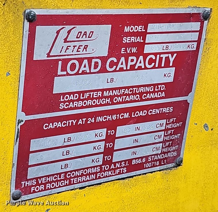 image for item DO2797 Load Lifter 2210-100  forklift