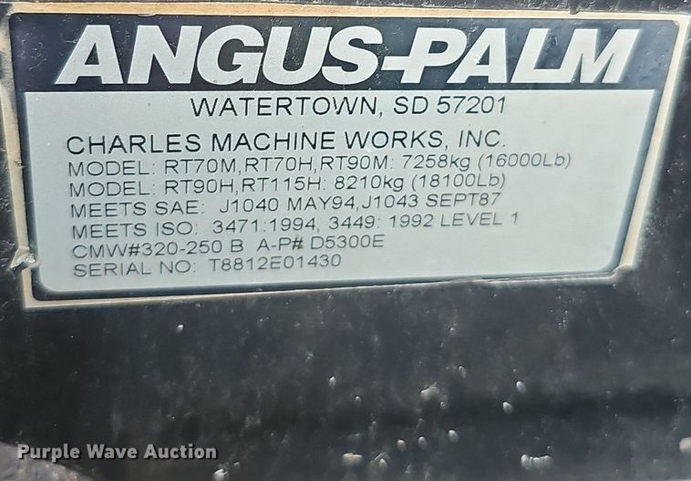 image for item DO2838 2007 Ditch Witch RT95  trencher