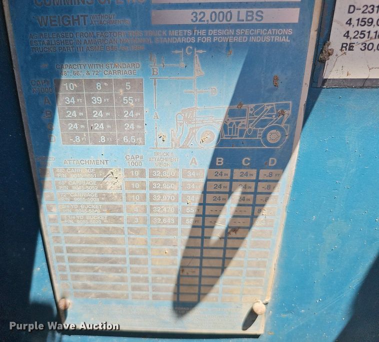 image for item DO2855 Gradall 544C-10  telehandler