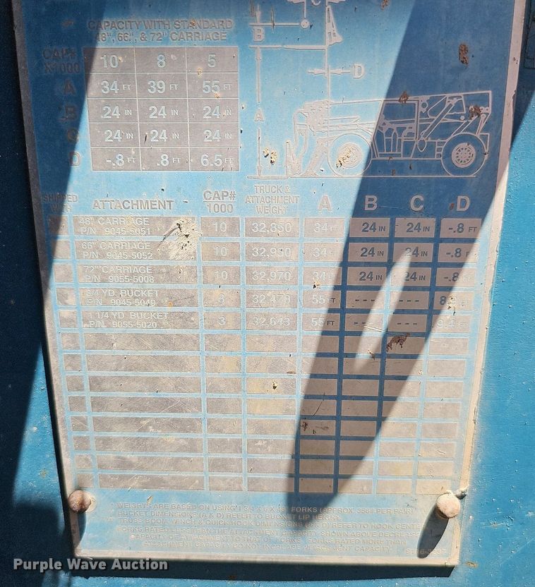 image for item DO2855 Gradall 544C-10  telehandler