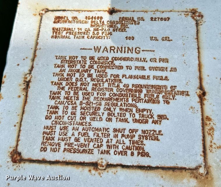 image for item DO5068 100 gallon fuel tank with containment