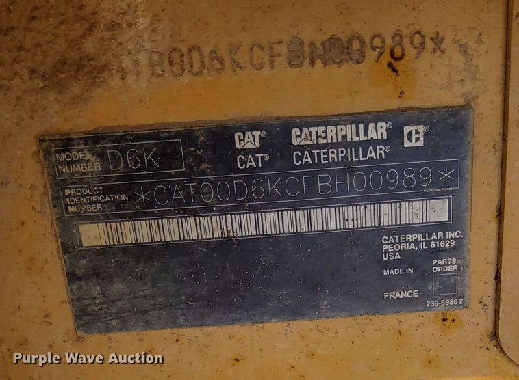 image for item DP3270 2008 Caterpillar D6K XL  dozer