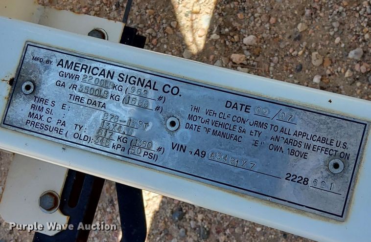 image for item DP3274 (6) 2007 American Signal message board trailers