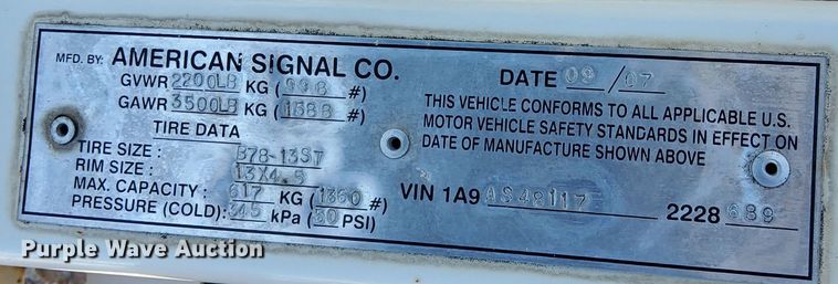 image for item DP3274 (6) 2007 American Signal message board trailers