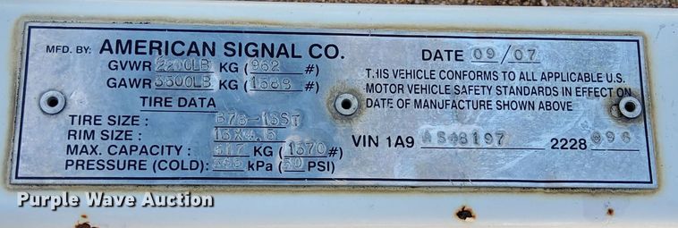 image for item DP3274 (6) 2007 American Signal message board trailers