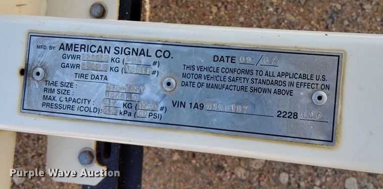 image for item DP3274 (6) 2007 American Signal message board trailers