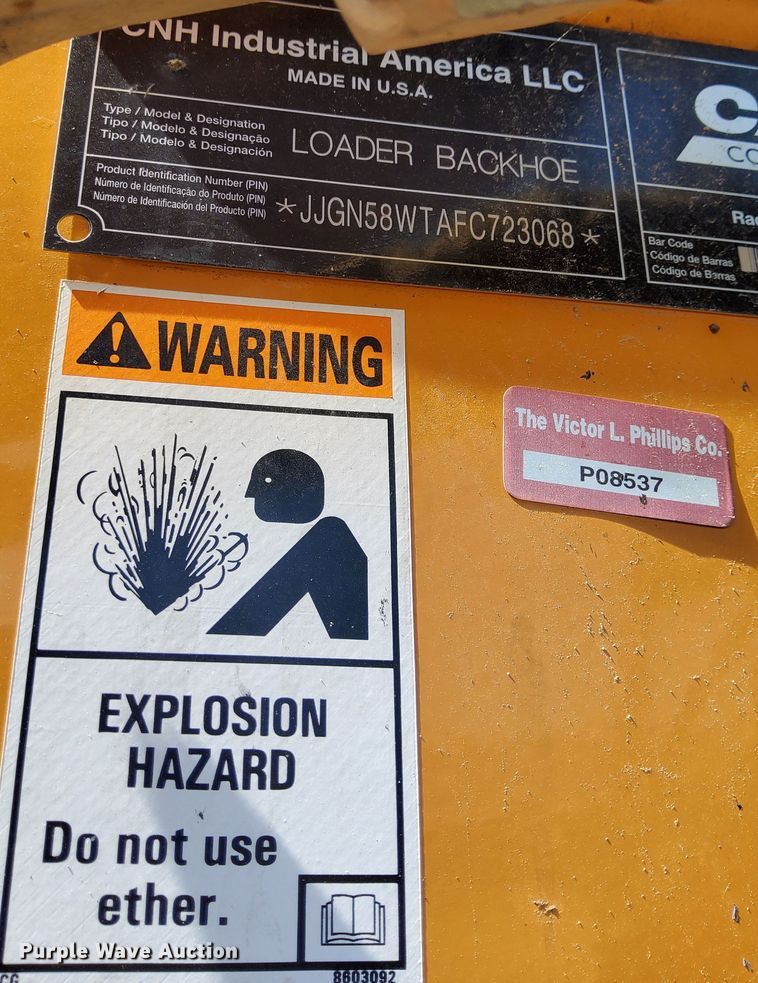 image for item DP8047 Case 580 Super N WT  backhoe