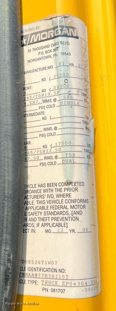 image for item DQ2084 2007 International 4300  dump truck