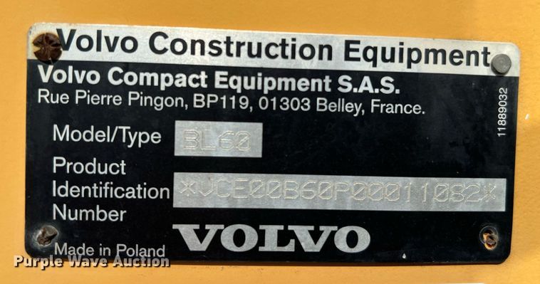image for item DQ2105 2007 Volvo BL60  backhoe