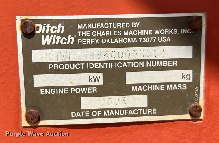 image for item DQ2106 2006 Ditch Witch HT185  cable plow
