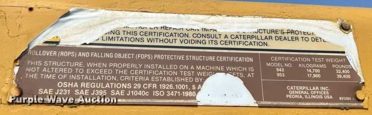 image for item DR4730 1984 Caterpillar 953  track loader