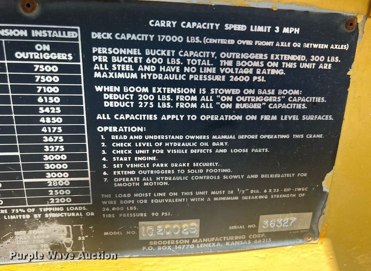 image for item DR4739 Broderson 1C2002B  crane