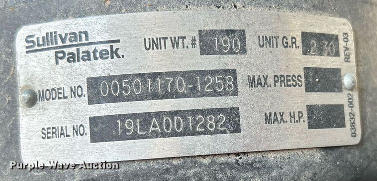 image for item DR4743 Sullivan-palatek D185UDZW  air compressor