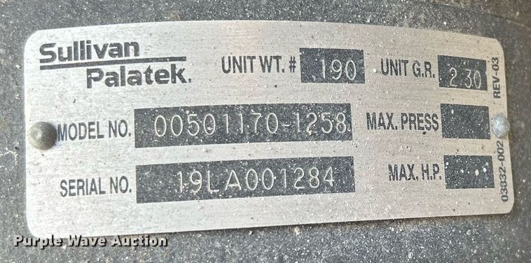 image for item DR4745 Sullivan-palatek D185UDZ  air compressor
