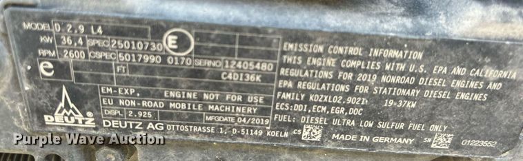 image for item DR4745 Sullivan-palatek D185UDZ  air compressor