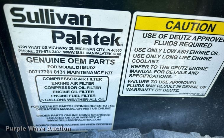 image for item DR4746 Sullivan-palatek D185UDZ  air compressor