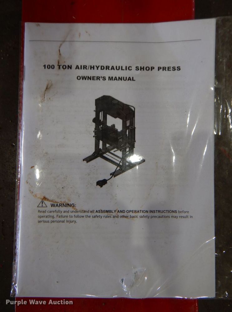 image for item IB9557 100 ton shop press