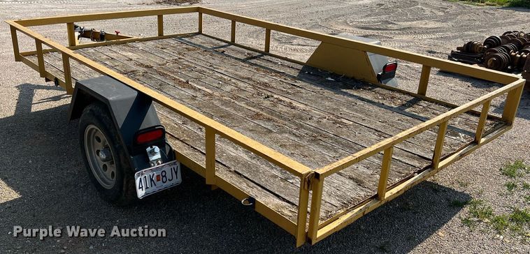 image for item II9205 2012 Shop built  tilt deck utility trailer